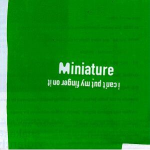 Miniature - Gebraucht I Can't Put My Finger On It - Preis Vom 09.05.2024 04:53:29 H
