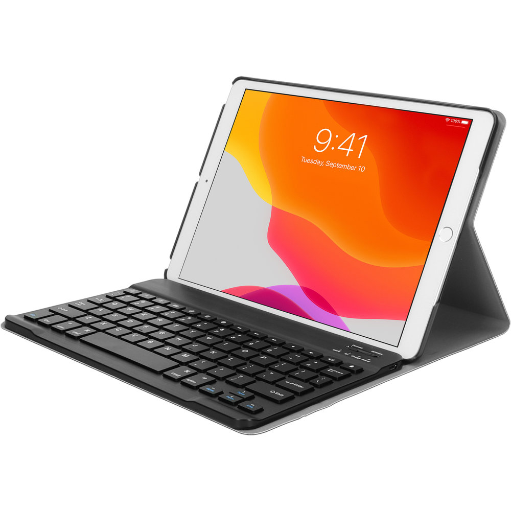 mobiparts etooth keyboard case qwerty apple ipad 10.2 (2019/2020) schwarz, blu