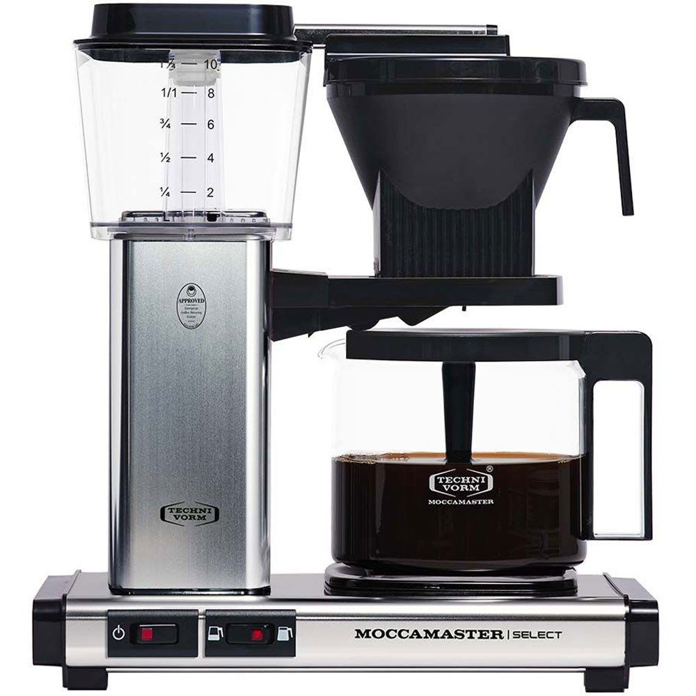 Moccamaster Kbg Select Kaffeemaschine Mit Glaskanne - Polished Silver - 32 X 17 X 36 Cm - Kannengröße: 1,25 Liter