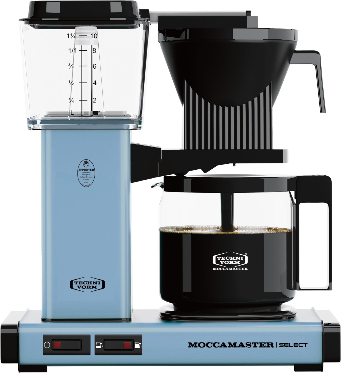 Moccamaster Kbg Select Kaffeemaschine Mit Glaskanne - Pastell Blue - 32 X 17 X 36 Cm - Kannengröße: 1,25 Liter