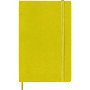 Moleskine - Moleskine Classic Liniertes Notizbuch, Hardcover Aus Seide Mit Elastikverschluss, Taschenformat, Farbe Heu Gelb