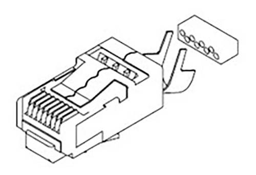 molex mol datacom & specialty modularsteckverbinder, cat6, rj45-stecker, 1 x 1 (port), 8p8c, cat6, k