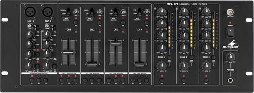 monacor mpx-4pa dj mixer 19 zoll einbau