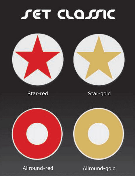 moree dekorauflage - classic - star gold Ã˜ 38 cm rot-gold rund