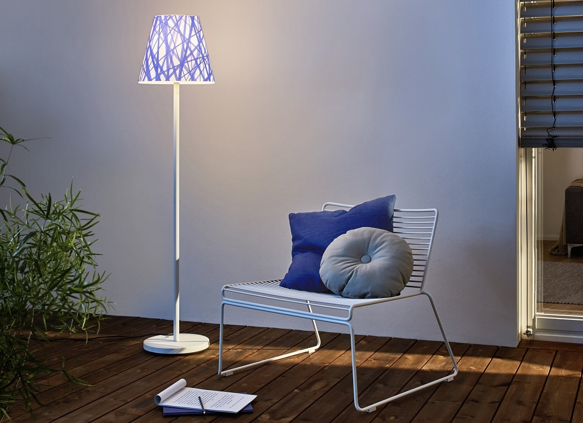 moree leuchte swap mit blue lines design-lampenschirm
