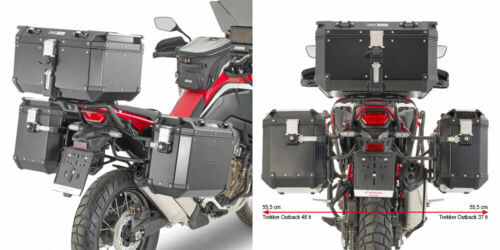 Moto Guzzi V7 Stone 2021 Givi Tascheniers Trekker Outback 48 + 48 + Plo8206cam Rack