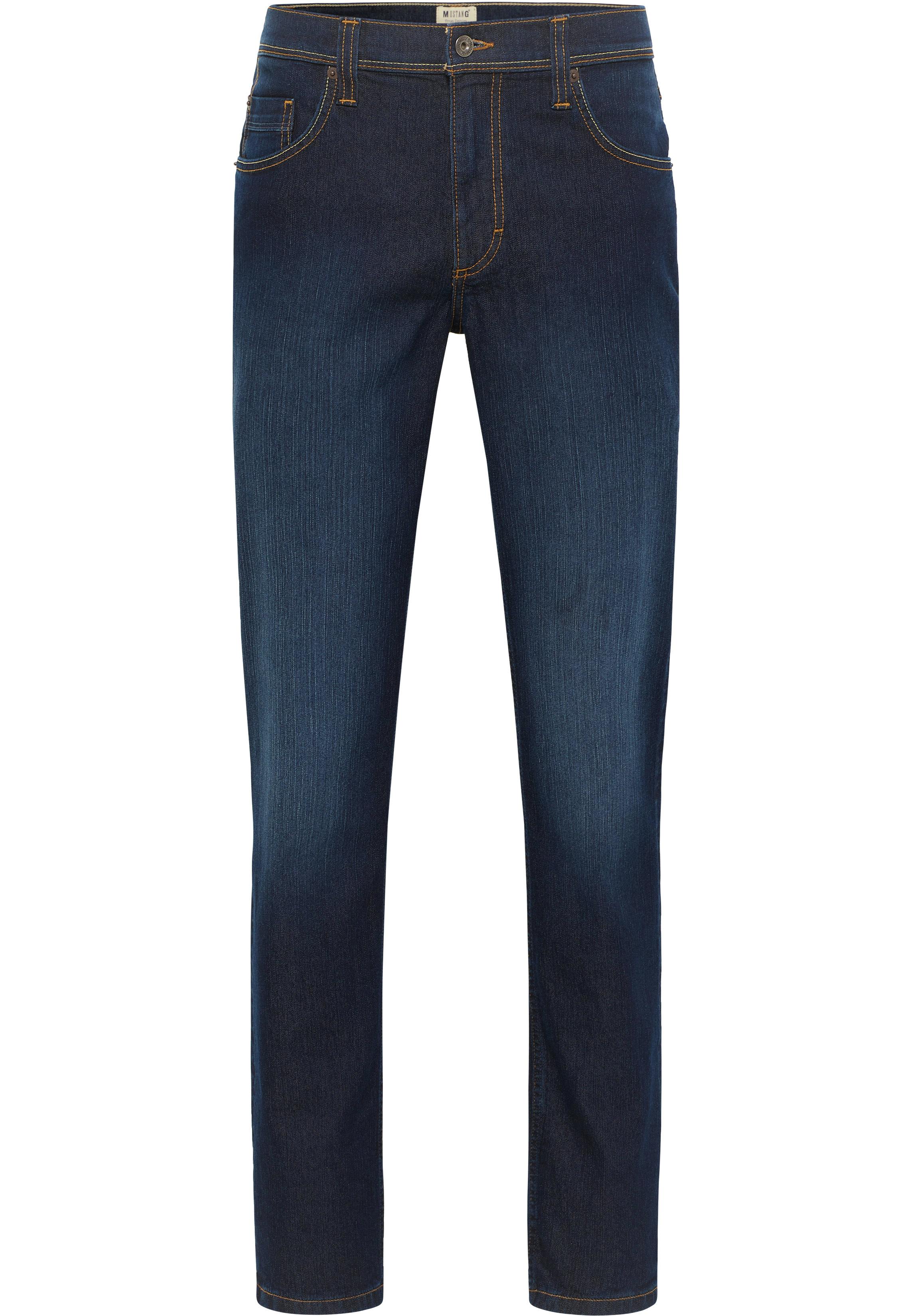 mustang jeans washington slim medium straight extra lang blue wash uomo