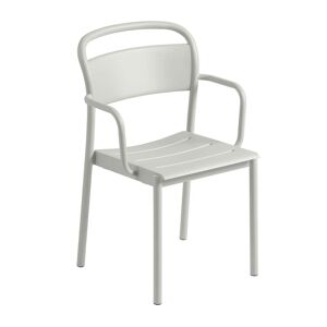 muuto outdoor stuhl linear steel armchair grey