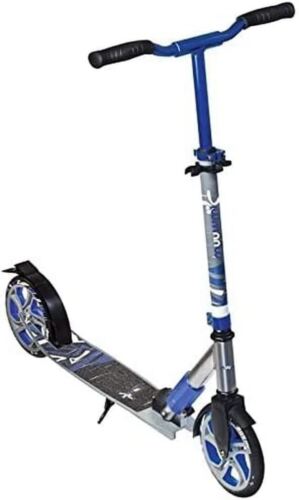 Muuwmi Roller Cityroller Tretroller Kickroller Scooter Deluxe Grau Blau 205mm