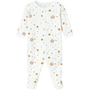 Name It - Schlafstrampler Nbnnightsuit Planets In Bright White, Gr.68