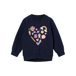 Name It - Sweatshirt Nmfvenus Big Heart In Dark Sapphire, Gr.116