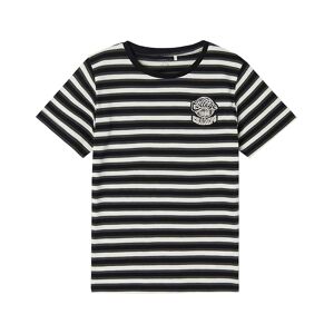 Name It - T-shirt Nkmdalovan College Champs Gestreift In Black, Gr.158/164