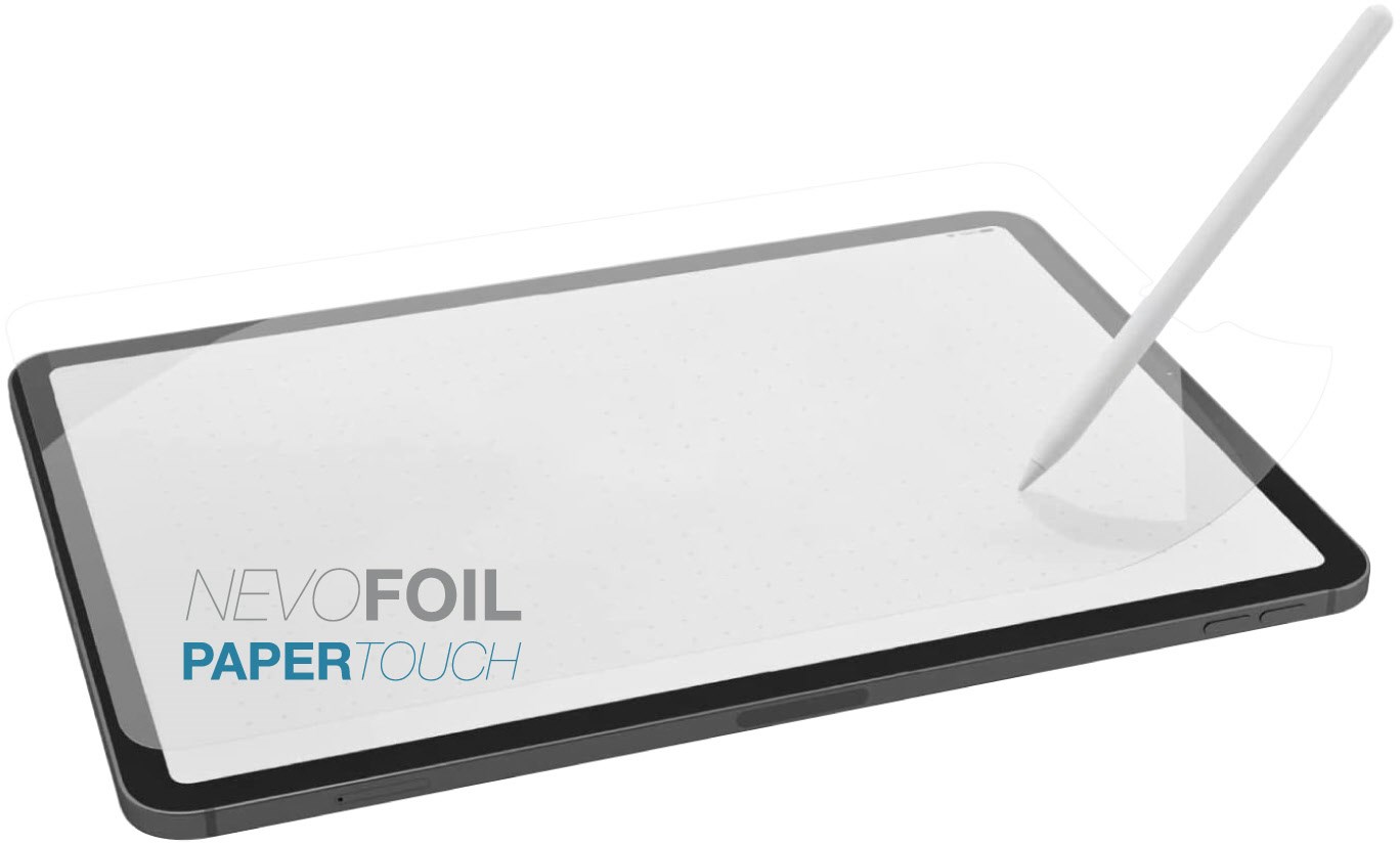 nevox papertouch displayfolie (2stk.) fÃ¼r ipad air 10,9/ipad pro 11 transparent
