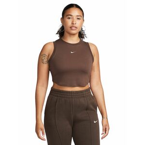 Nike Damen Top Sportswear Chill Knit Crop Braun Größe: S Fb8279