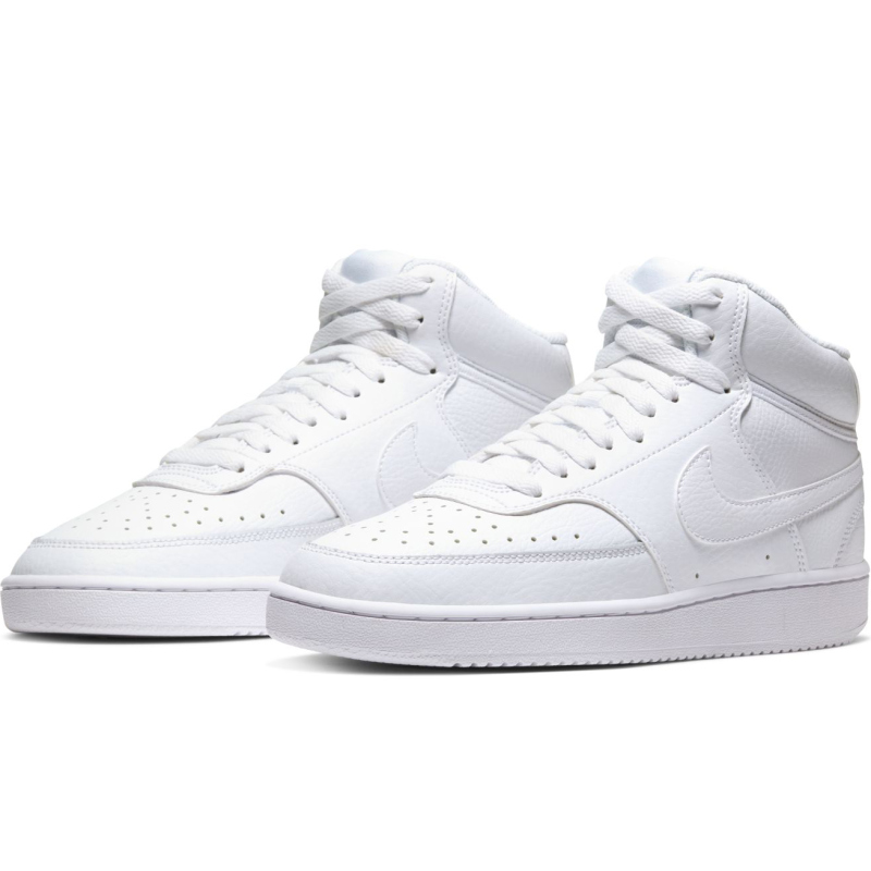 Nike Scarpe Sneakers Donna Cd5436 100 W Court Vision Mid White/white/white
