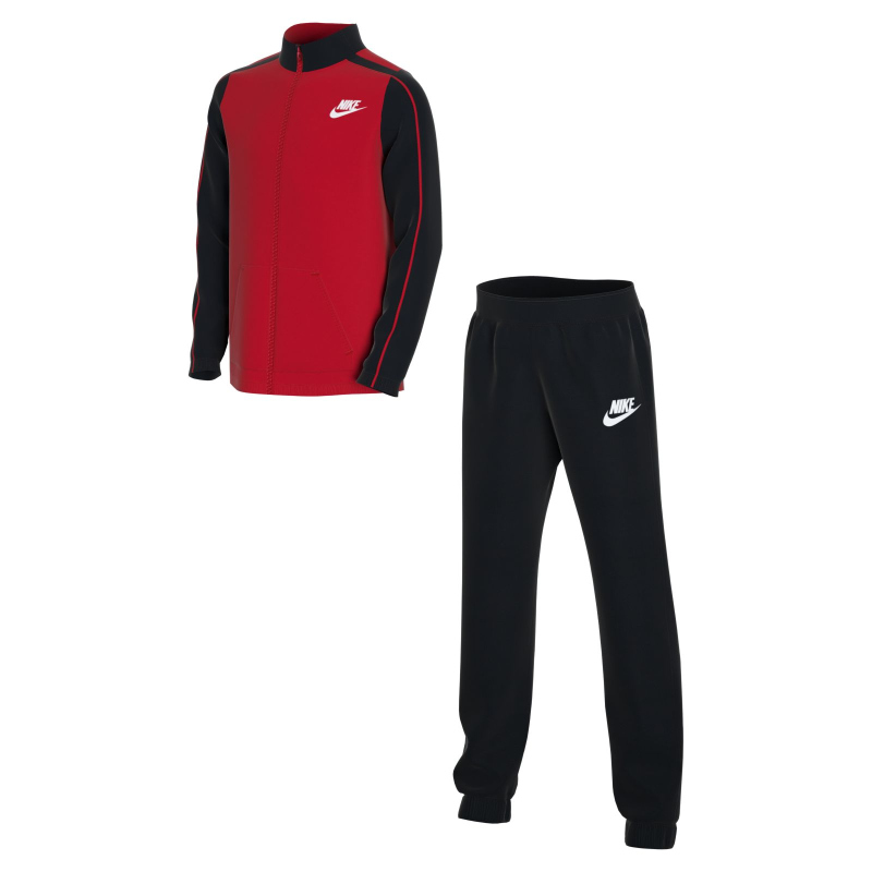 nike sportswear futura trainingsanzug kinder university red/black/white l (147-158 cm) rot