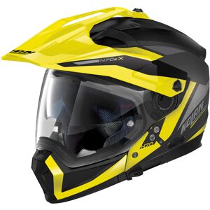 Nolan N70-2 X Stunner N-com Motocross Helm - Schwarz Gelb - L - Unisex
