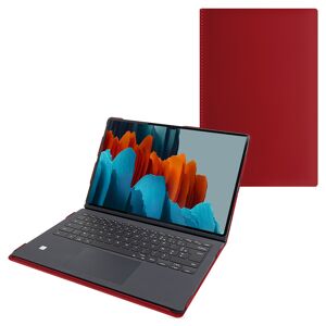Noreve Samsung Galaxy Tab S9 Ultra Ledertasche Kompatibel Book Cover Keyboard Évolution Rouge Pu
