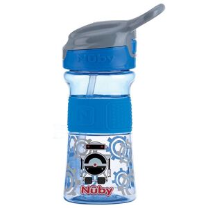 Nuby Trinkflasche M. Strohhalme - 360ml - Blau - Nuby - One Size - Trinkflaschen
