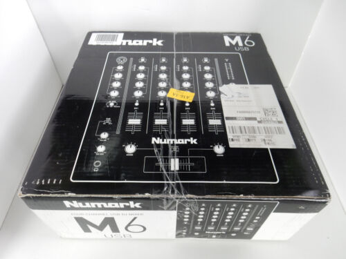 Numark M6 Usb - 4-kanal Dj Mixer Mit Integriertem Audio-interface, 3-band Eq,