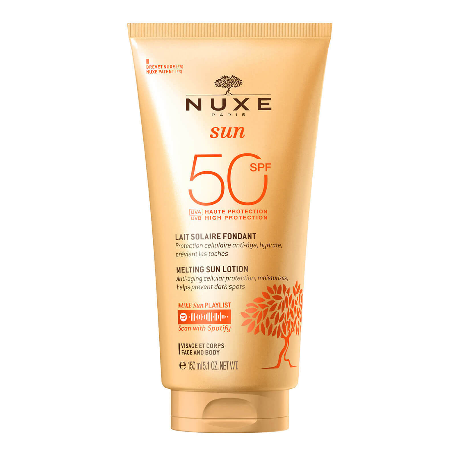 nuxe sonnenmilch fundente alta protecciÃ³n spf50 150 ml - one size