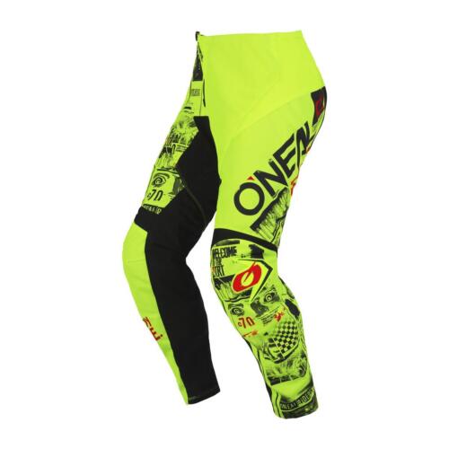 O'neal Element Attack Youth Kinder Mx Dh Mtb Pant Hose Lang Gelb/schwarz 2023 On