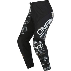 O'neal Element Attack Youth Kinder Mx Dh Mtb Pant Hose Lang Schwarz/weiß 2023 On
