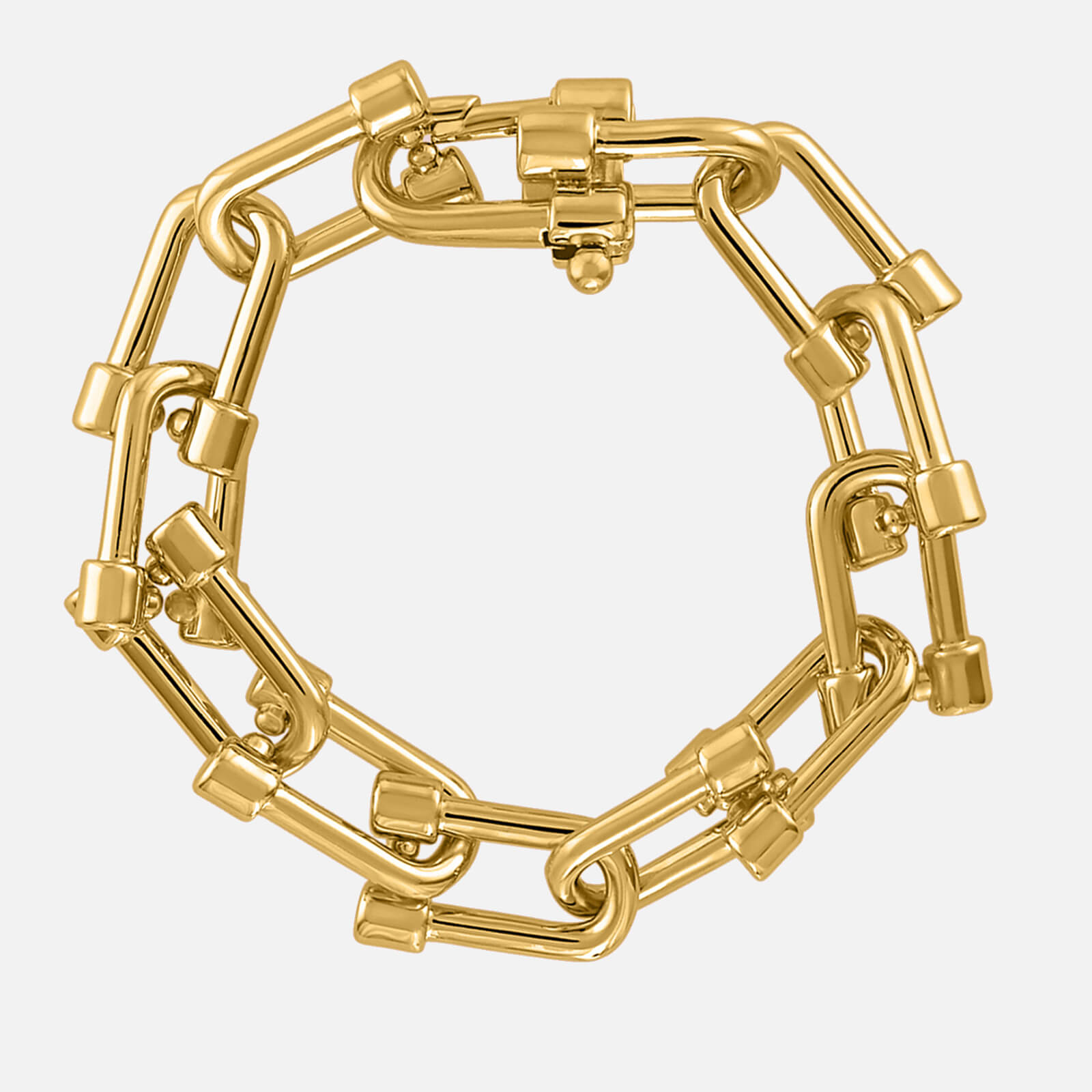 oma the label the kosi 18 karat -plated cylinder bracelet gold
