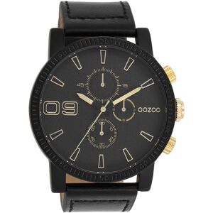Oozoo Herren Armbanduhr Timepieces Analog Leder Schwarz Uoc11212