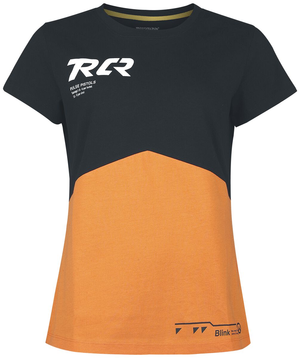 overwatch - gaming t-shirt - tracer - s bis xxl - fÃ¼r damen - grÃ¶ÃŸe s - - emp exklusives merchandise! schwarz/orange donna