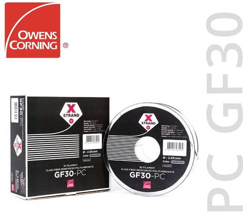 owens corning fixd-1000-002 xstrand gf30 filament pc (polycarbonat) uv-bestÃ¤ndig 2.85mm 500g schwar