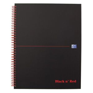 oxford 5 x spiralbuch office black n red a5 liniert 8 mm 70 blatt 90