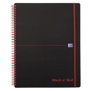 oxford 5 x spiralbuch office black n red a4 liniert 8 mm 70 blatt 90