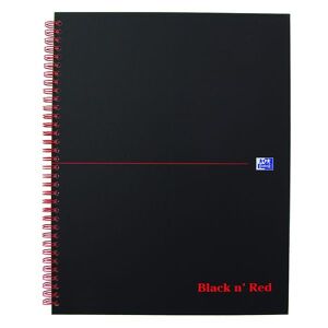 oxford 5 x spiralbuch office black n red a4 kariert 5 mm 70 blatt 90