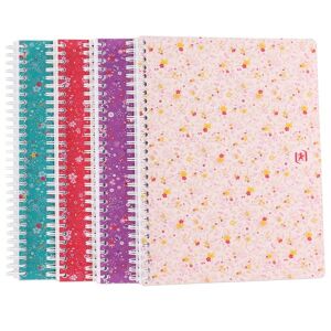 Oxford Notizbuch - Floral - Quadratisch - B5 - Gemischt - Oxford - One Size - Notizbücher