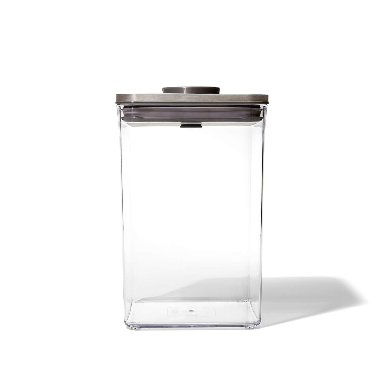oxo good grips steel pop containers - big square medium 4.2l silber