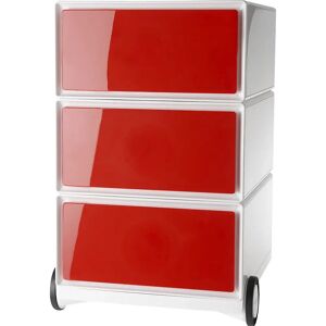 Paperflow Easybox Rollcontainer Weiß, Rot 3 Auszüge 39,0 X 43,6 X 64,2 Cm Ebghx3