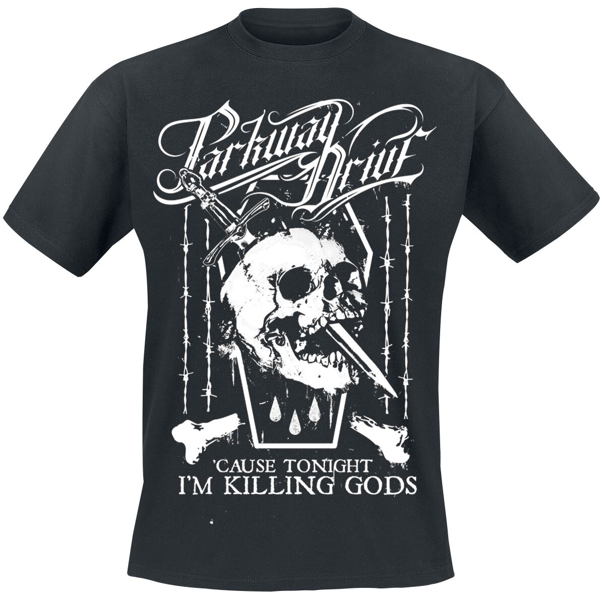 parkway drive t-shirt - killing gods - xl bis xxl - fÃ¼r mÃ¤nner - grÃ¶ÃŸe xxl - - lizenziertes merchandise! schwarz