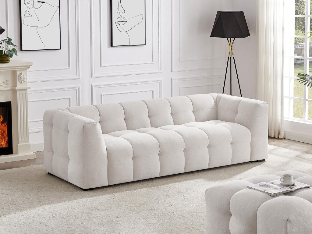 pascal morabito sofa 3-sitzer - melierter-stoff - - dilome von beige