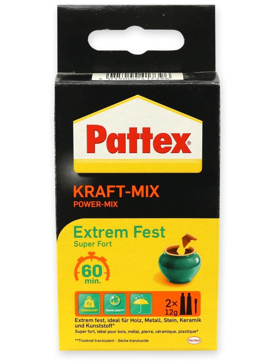 pattex kleber kraft-mix extrem fest tube, 2x12g