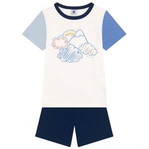 Petit Bateau - Schlafanzug Mano Clouds Kurz In Blau/weiß, Gr.116