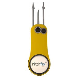 Pitchfix Fusion 2.5 Pin Pitchgabel Mit Ballmarker, Gelb