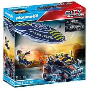 Playset Playmobil City Action Police Parachute With Amphibious Vehicle 70781 