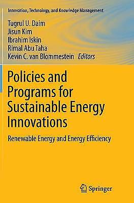 Policies And Programs For Sustainable Energy Innovations Renewable Energy A 3461