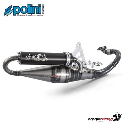 Polini Team 4 Auspuff - Schwarz Aluminium Yamaha - Schwarz - - Unisex