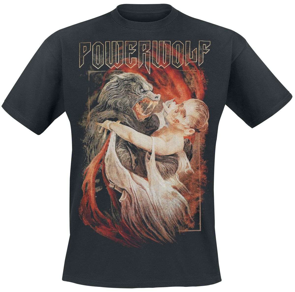 powerwolf t-shirt - dancing with the dead - s bis 3xl - fÃ¼r mÃ¤nner - grÃ¶ÃŸe m - - lizenziertes merchandise! schwarz