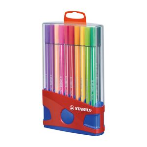 Premium Fibre-tip Pen - Stabilo Pen 68 - Colorparade In Red/dark Blue - Pack Of 