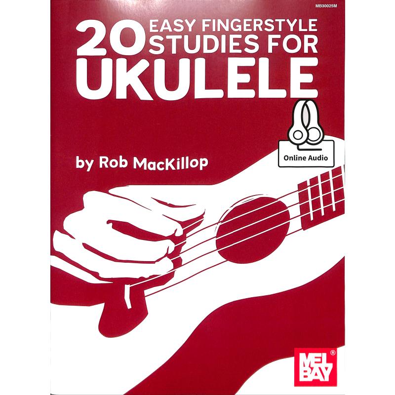 publications mel bay 20 easy fingerstyle studies for ukulele