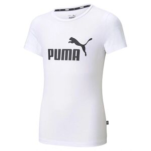 Puma Ess Logo Tee Mädchen T-shirt T-shirts Und Tops Mädchen Weiß Größe 10