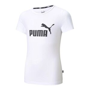 Puma Ess Logo Tee Mädchen T-shirt T-shirts Und Tops Mädchen Weiß Größe 16